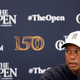 US golfer Tiger Woods speaks during a press conference at the British Open golf championship in St Andrews, Scotland, Tuesday, July 12, 2022. The Open Championship returns to the home of golf on July 14-17, 2022, to celebrate the 150th edition of the sport’s oldest championship, which dates to 1860 and was first played at St. Andrews in 1873.